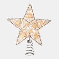 The Spirit Of Christmas Коледна Звезда Tree Topper 54 Gold One Size  