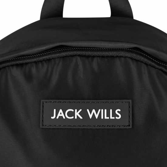 Jack Wills Core Nylon Backpack Black Ученически раници