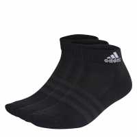 Adidas Cushioned Sportswear Ankle Socks 3 Pair Juniors Black Детски чорапи