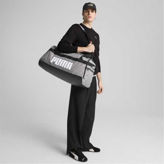 Puma Challenger Medium Sports Holdalls Сива Хизър Puma Challenger Medium Sports Holdalls Сива Хизър