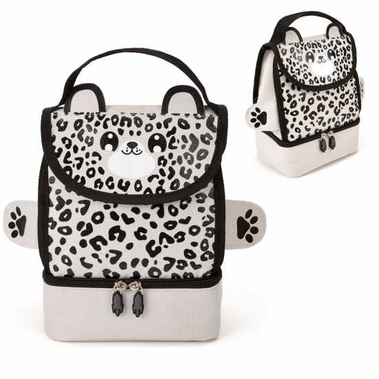 Ученически раници Zappi Co Baby Animal Backpack Set (Backpack Lunch Box Pencil Case) Snow Leopard Zappi Co Baby Animal Backpack Set (Backpack Lunch Box Pencil Case) Snow Leopard Ученически раници