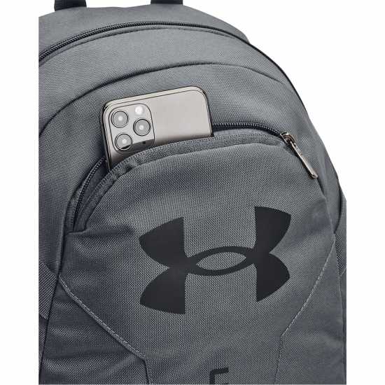 Ученически раници Under Armour Armour Ua Hustle Lite Backpack Черно сиво Under Armour Armour Ua Hustle Lite Backpack Черно сиво Ученически раници