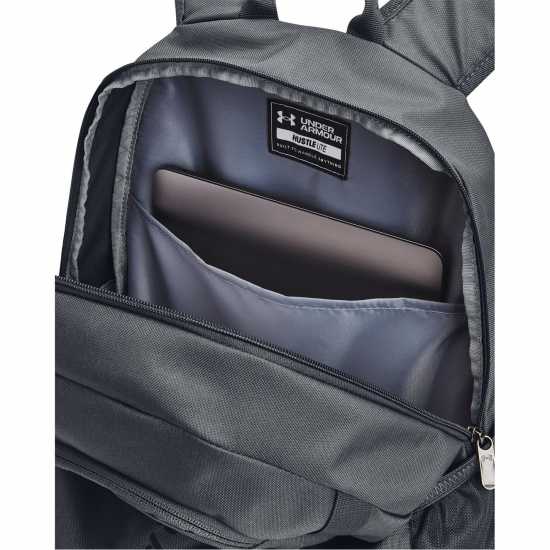 Ученически раници Under Armour Armour Ua Hustle Lite Backpack Черно сиво Under Armour Armour Ua Hustle Lite Backpack Черно сиво Ученически раници