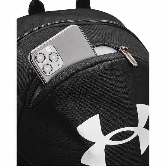 Ученически раници Under Armour Armour Ua Hustle Lite Backpack Черен Металик Сил Under Armour Armour Ua Hustle Lite Backpack Черен Металик Сил Ученически раници
