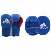 Adidas Junior Boxing Gloves 6Oz And Focus Mitt Set  Боксови спаринг ръкавици