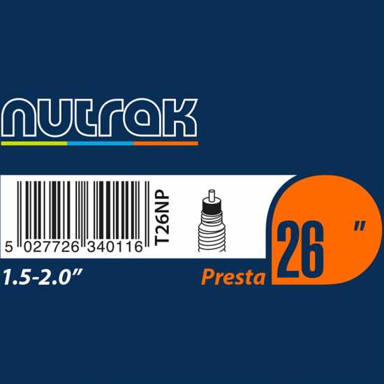 Nutrak 26 X 1.5-2.0 Presta Valve Inner Tube Nutrak 26 X 1.5-2.0 Presta Valve Inner Tube