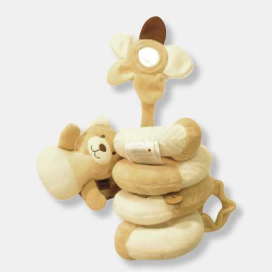 & Co Baby Bear Activity Spiral With Rattle Rings And Mirror  