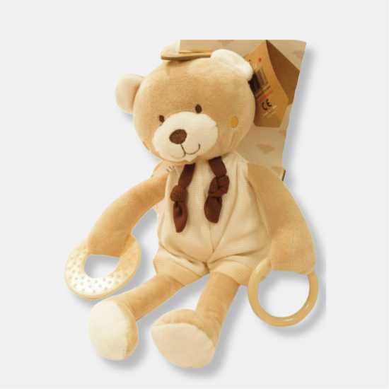 & Co Activity Bear With Large Clip Teether And Ring  