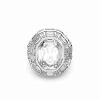 Swarovski Women's Mesmera Precision-Cut Crystal Rhodium-Plated Band Ring  