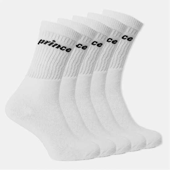 Prince 5Pk Socks Mens Бяло 