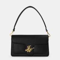 Jack Wills Buckle Baguette Handbagscrossbody Bags Black Дамски чанти