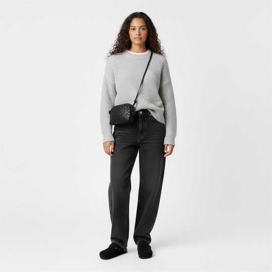 Jack Wills Woven Crossbody Bag Черно 