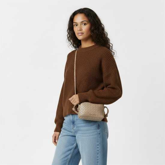 Jack Wills Woven Crossbody Bag Тоуп Jack Wills Woven Crossbody Bag Тоуп