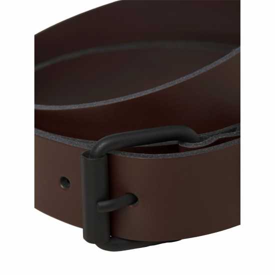 Кожен Колан Jack And Jones Leather Belt Тъмно кафяв меланж Кожен Колан Jack And Jones Leather Belt Тъмно кафяв меланж