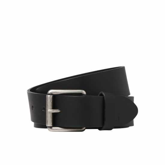 Jack and Jones Leather Belt Черно Кожен Колан Jack And Jones Leather Belt Черно