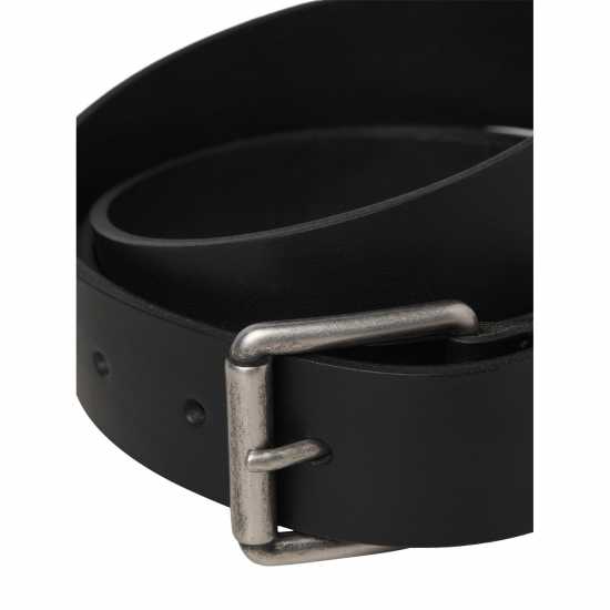 Jack and Jones Leather Belt Черно Кожен Колан Jack And Jones Leather Belt Черно