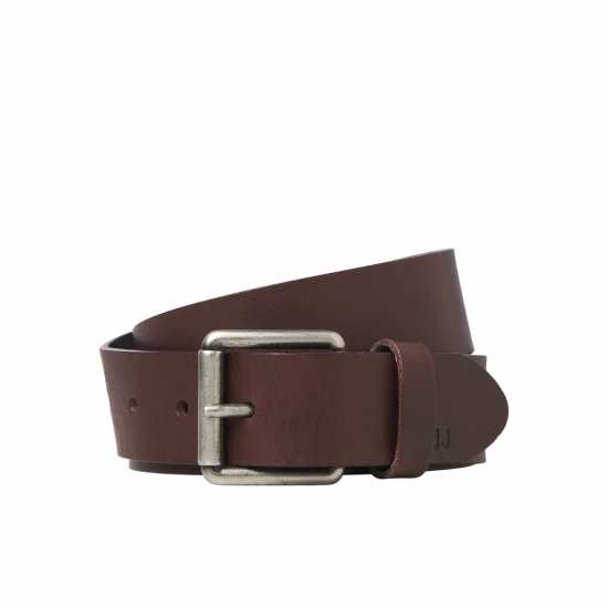 Кожен Колан Jack And Jones Leather Belt Тъмно кафяв меланж Кожен Колан Jack And Jones Leather Belt Тъмно кафяв меланж