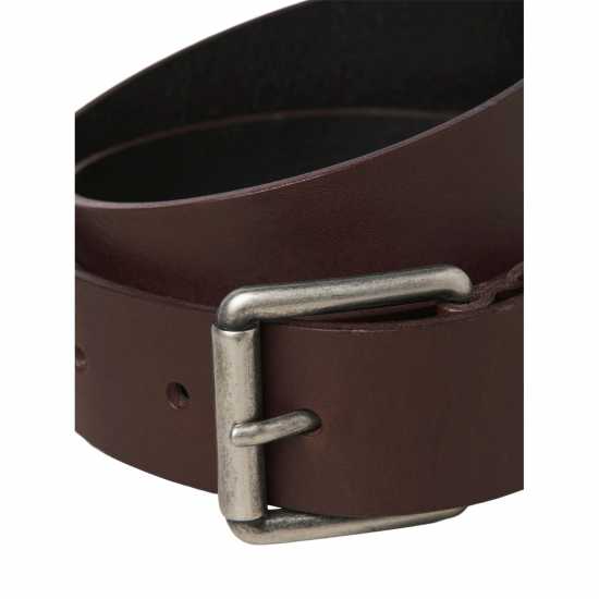 Кожен Колан Jack And Jones Leather Belt Тъмно кафяв меланж Кожен Колан Jack And Jones Leather Belt Тъмно кафяв меланж