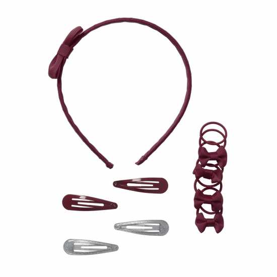 Flitzy Bts Bow Pack Ch61 Burgandy Аксесоари за коса