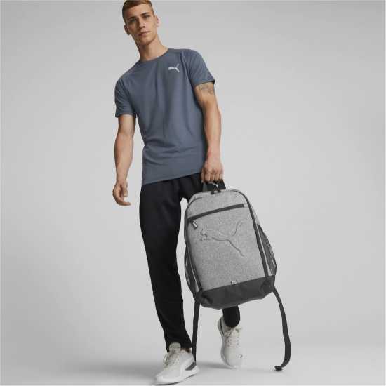 Ученически раници Puma Buzz Backpack Сива Хизър Puma Buzz Backpack Сива Хизър Ученически раници