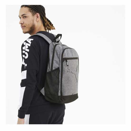 Ученически раници Puma Buzz Backpack Сива Хизър Puma Buzz Backpack Сива Хизър Ученически раници