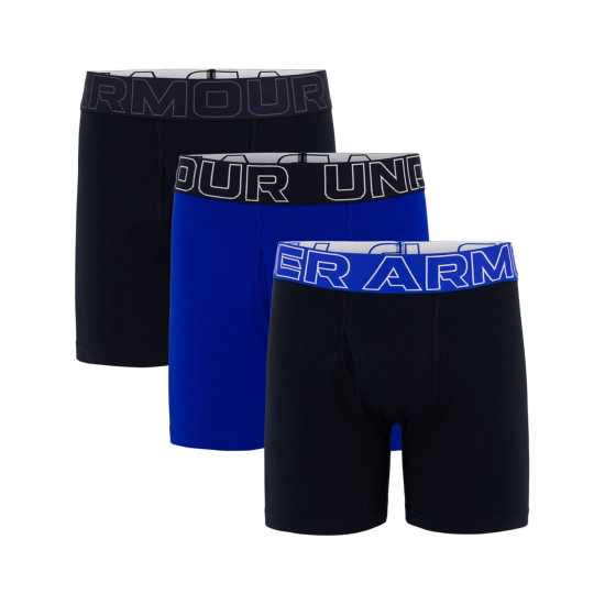 Under Armour Боксерки Момчета Cotton Boxers Junior Boys Blk/Blue/Blk Детско бельо