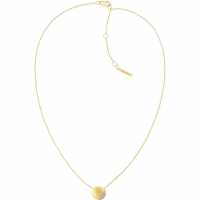 Calvin Klein Ladies  Brushed Yellow Gold Crystal  Necklace