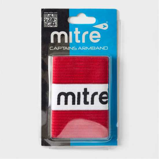 Mitre Kids' Captain's Armbands Червено/Бяло Mitre Kids' Captain's Armbands Червено/Бяло