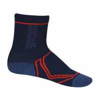 Regatta 2Season Trektrail Walking Socks Navy/AmbGlow Детски чорапи