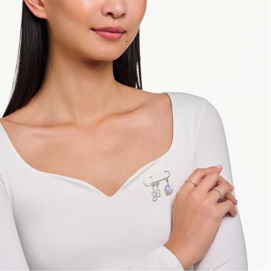 Women's Silver Metal Badge  