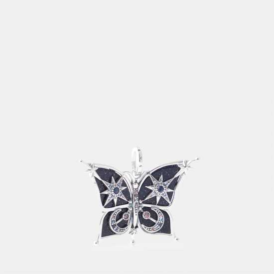 Women's Butterfly Stone-Set Pendant  