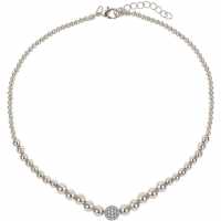 Fine Cubic Ball Multi Metal Necklace  