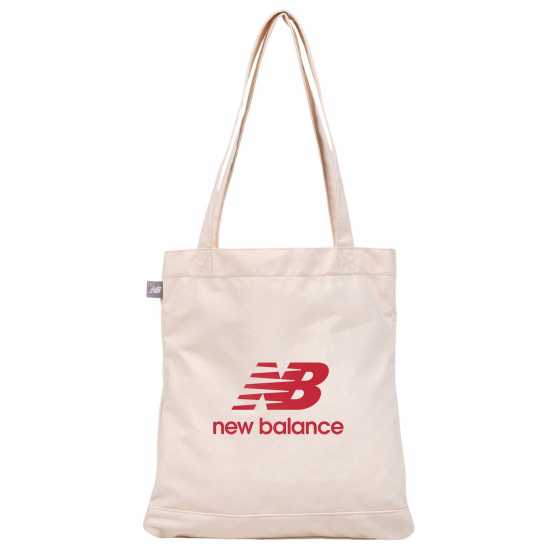 New Balance Stacked Logo Red Tote Bags  