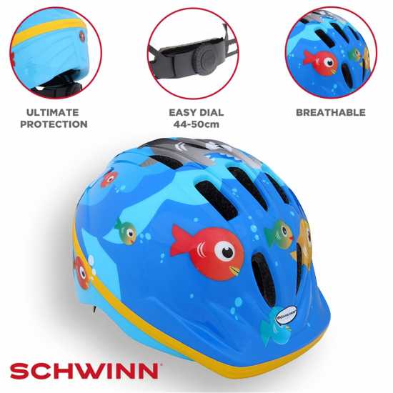 Toddler Helmet Blue fish Каски за колоездачи