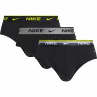 Nike 3 Pack Briefs Mens Black/Stripe WB Мъжко бельо