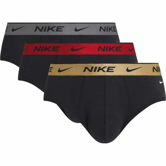Nike 3 Pack Briefs Mens Gold/Red/Grey Мъжко бельо