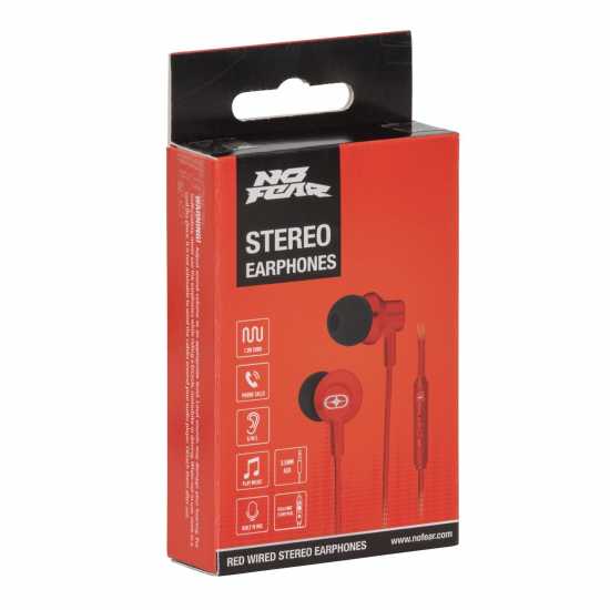 No Fear Wired Earphones Red Слушалки