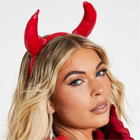 I Saw It First Isawitfirst Vinyl Devil Headband  