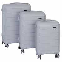 Твърд Куфар Linea Linea Monza Suitcase, Pp Hard Suitcase, Travel Luggage, (22Inch Cabine Friendly) Silver Куфари и багаж