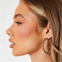 Twist Detail Hoop Earrings  Бижутерия