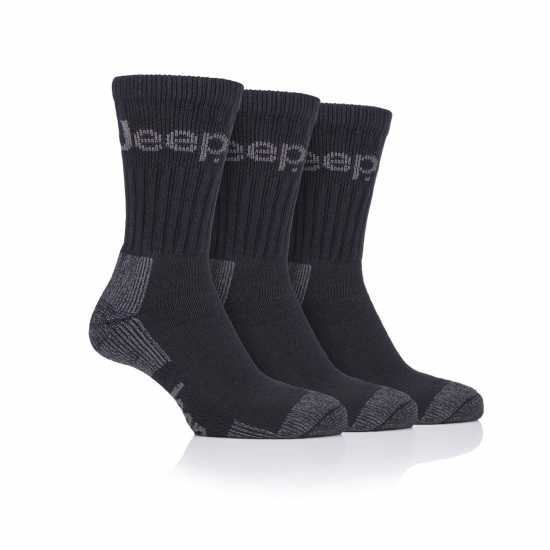 Jeep 3 Pack Terrain Boot Sock Mens Jeep 3 Pack Terrain Boot Sock Mens