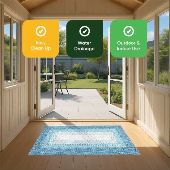 Streetwize Jute Od Rug 99 Океанско синьо Градина