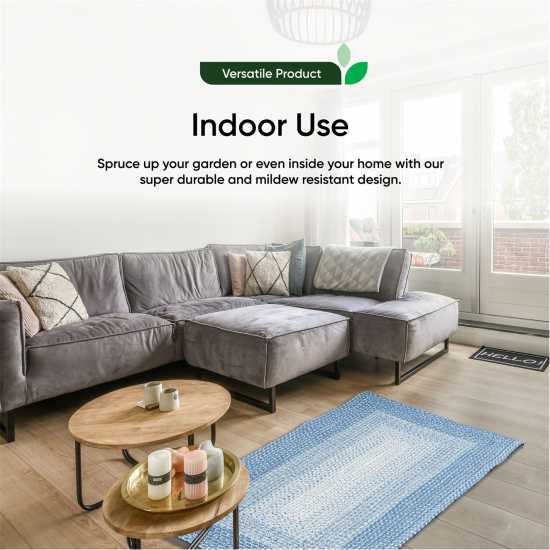 Streetwize Jute Od Rug 99 Океанско синьо Градина