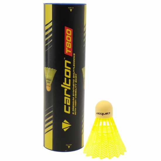 Carlton T800 Shuttlecocks 6 Pack Жълто Бадминтон