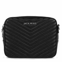 Jack Wills Quilted Camera Bag Black Дамски чанти
