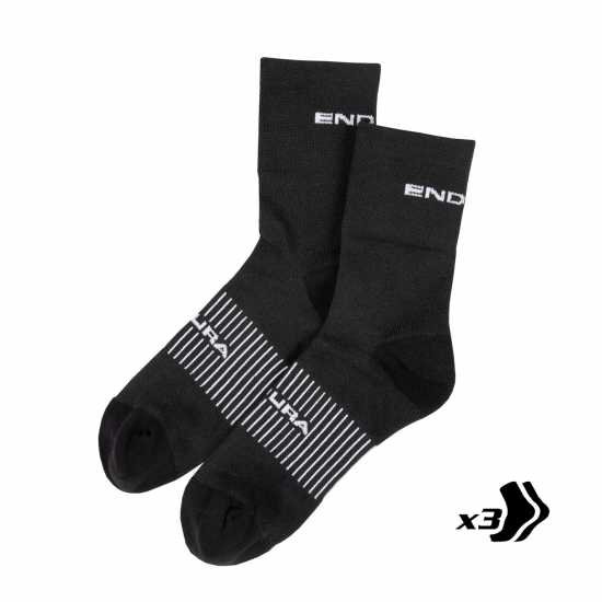 Endura Coolmax 3Pack Sock Черно Мъжки чорапи