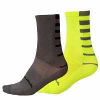Endura Coolmax 2 Pack 09 Black Yellow Мъжки чорапи