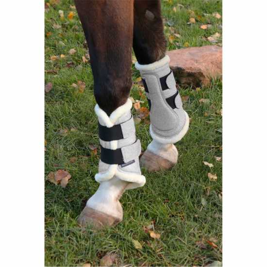 Hy Equestrian Equestrian Glitzy Brushing Boots Silver За коня