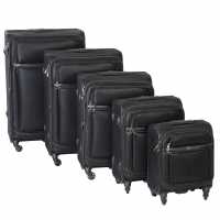 Linea Rome Retro Style Premium Luggage Sets 4 Wheels Spinner Suitcase Expandable For Travel Black Куфари и багаж