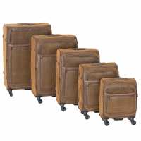 Linea Rome Retro Style Premium Luggage Sets 4 Wheels Spinner Suitcase Expandable For Travel Brown Куфари и багаж